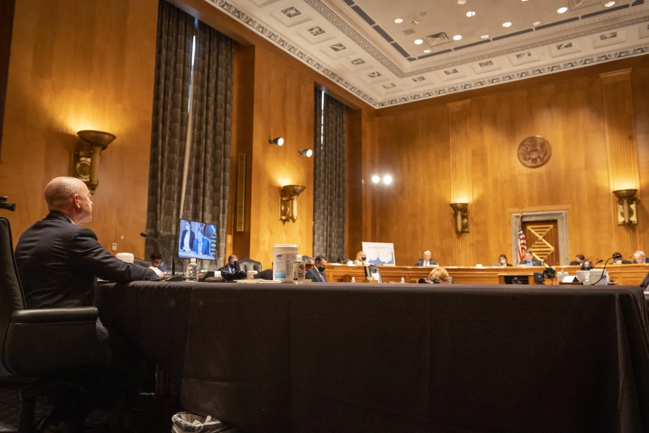Image: DHS Secretary Alejandro Mayorkas Testifies During Senate Hearing On Unaccompanied Minors (01)