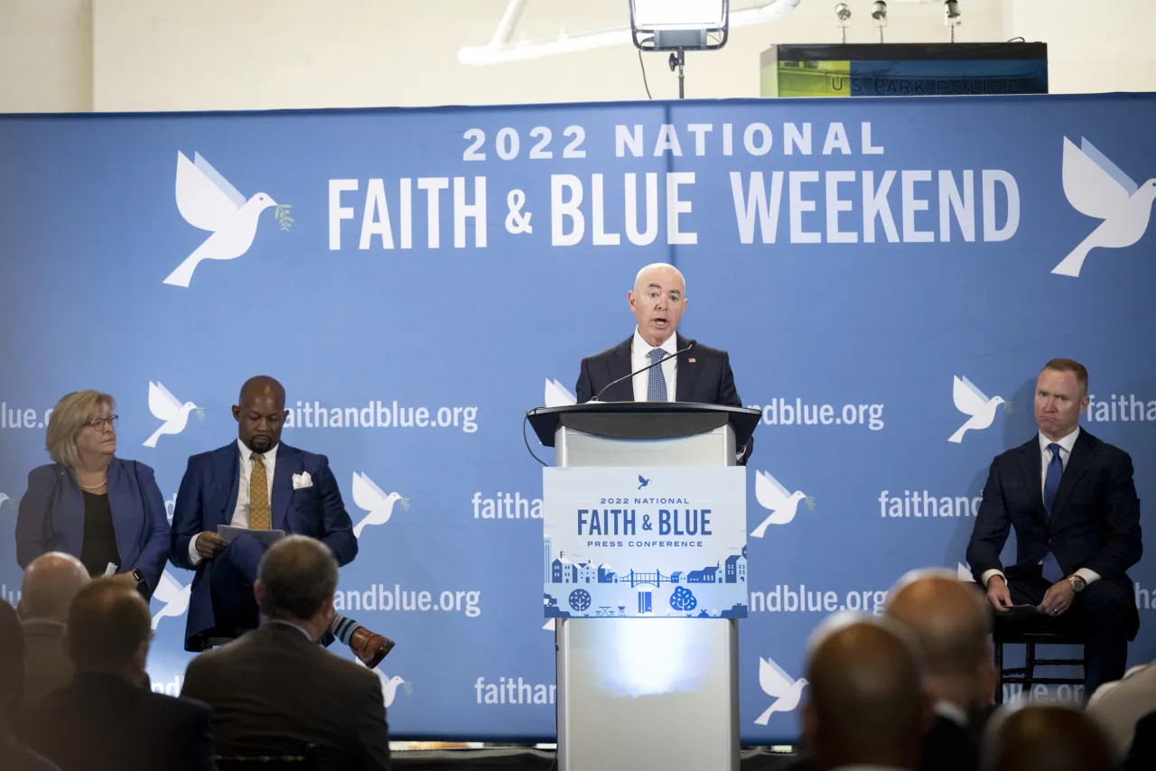 Image: DHS Secretary Mayorkas Speaks at 2022 Faith and Blue (031)
