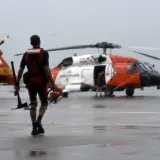 Image: Coast Guard Air Station Houston crews conduct rescues during Hurricane Harvey