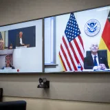 Image: DHS Secretary Alejandro Mayorkas Call With Horst Seehofer (12)