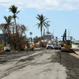Image: Crews Work to Repair the Roadway to Pine Island