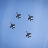 Image: Fighter Jets Fly Across Blue Sky