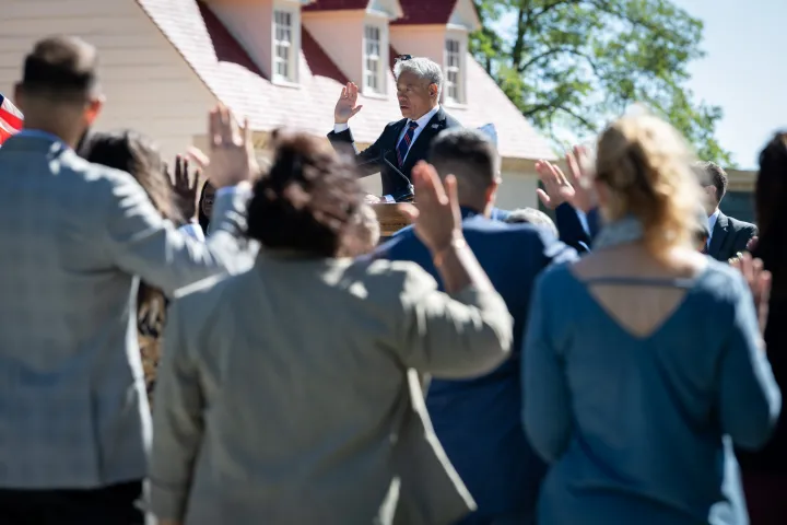 Cover photo for the collection "DHS Deputy Secretary John Tien Participates in a Naturalization Ceremony in Mount Vernon, Va."