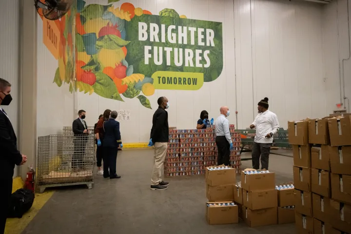 Cover photo for the collection "DHS Secretary Alejandro Mayorkas Volunteers at Capital Area Food Bank"