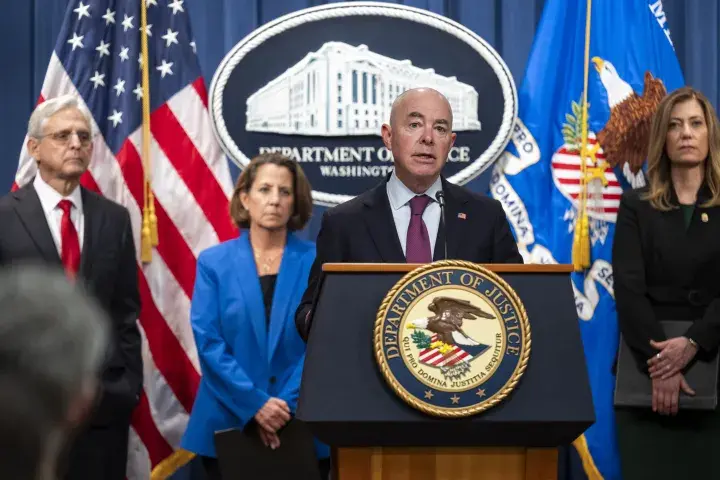Cover photo for the collection "Press Conference at the Department of Justice"