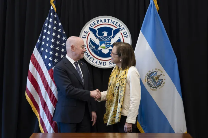 Cover photo for the collection "DHS Secretary Alejandro Mayorkas Participates in a Bilateral Meeting with Salvadoran Foreign Minister Alexandra Hill Tinoco"