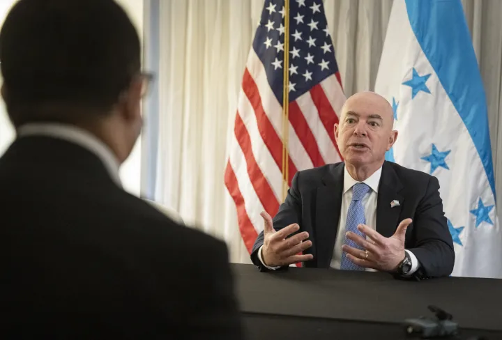 Image: DHS Secretary Mayorkas Participates in a Media Interview (004)