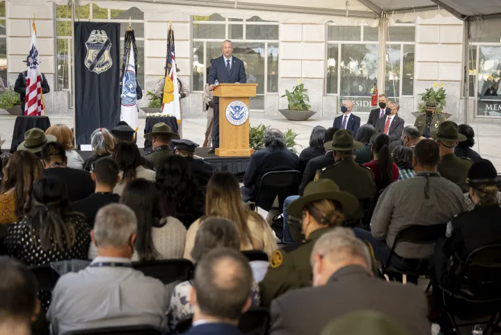 Image: DHS Secretary Alejandro Mayorkas Attends CBP Valor Memorial (9)