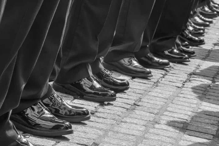 Image: Shoes of U.S. Customs and Border Protection (CBP) Officers