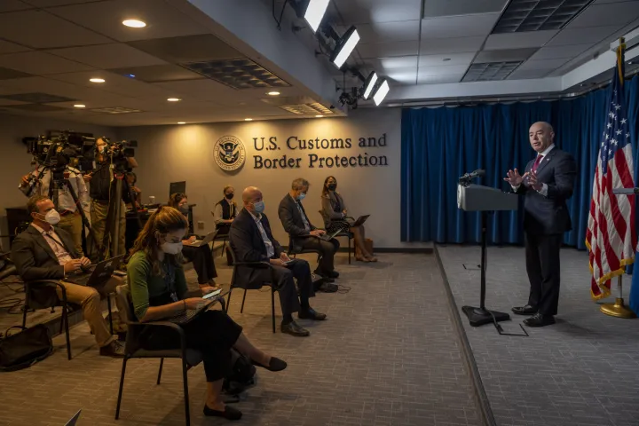 Image: DHS Secretary Alejandro Mayorkas Briefs Press on Operation Allies Welcome (06)