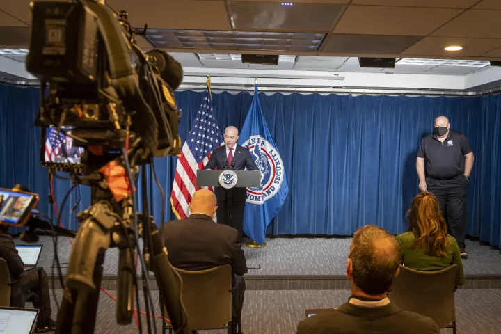 Image: DHS Secretary Alejandro Mayorkas Briefs Press on Operation Allies Welcome (2)