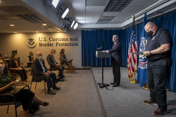 Image: DHS Secretary Alejandro Mayorkas Briefs Press on Operation Allies Welcome (05)
