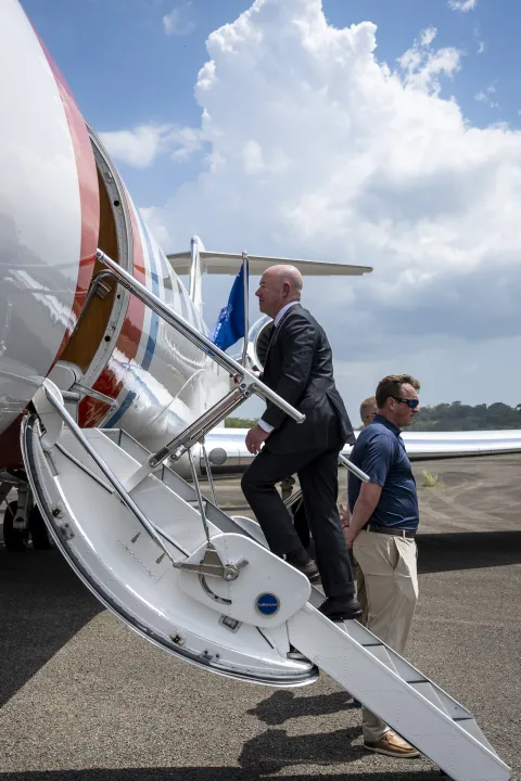 Image: DHS Secretary Alejandro Mayorkas Departs Panama  (091)