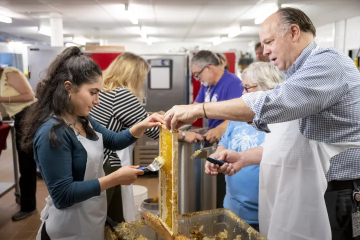 Image: DHS Employees Extract Honey From Bees on Campus (059)