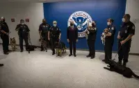 Cover photo for the collection "DHS Secretary Alejandro Mayorkas Dedicates Wall to Service Animals"