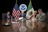 Cover photo for the collection "DHS Secretary Alejandro Mayorkas Participates in Virtual Bilateral Meeting with Secretary Sandoval of Mexico and Ambassador Salazar"