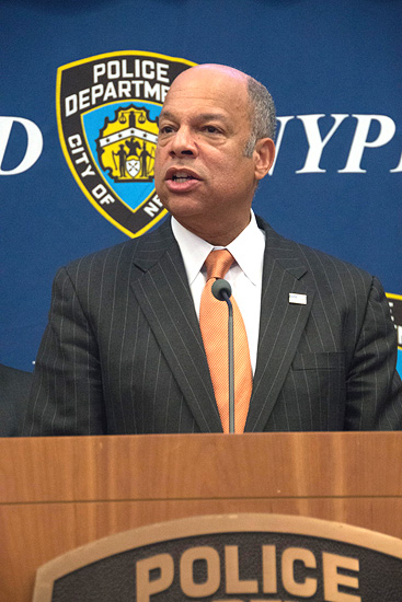 At NYPD Headquarters in New York City, Secretary of Homeland Security Jeh Johnson announced that more than $1.6 billion will be available to help communities and first responders prevent terrorism and secure our transportation systems, ports and borders through the nine FY 2015 DHS preparedness grant programs. 