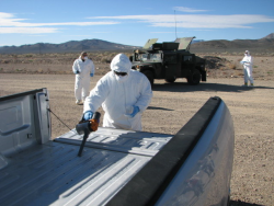 The GCTF collects simulated nuclear debris samples 