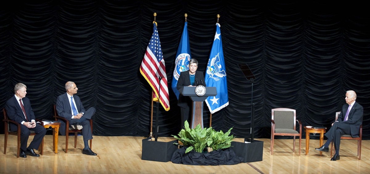 Secretary Napolitano delivers remarks.