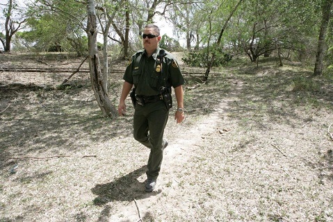 U.S. Customs and Border officer on patrol