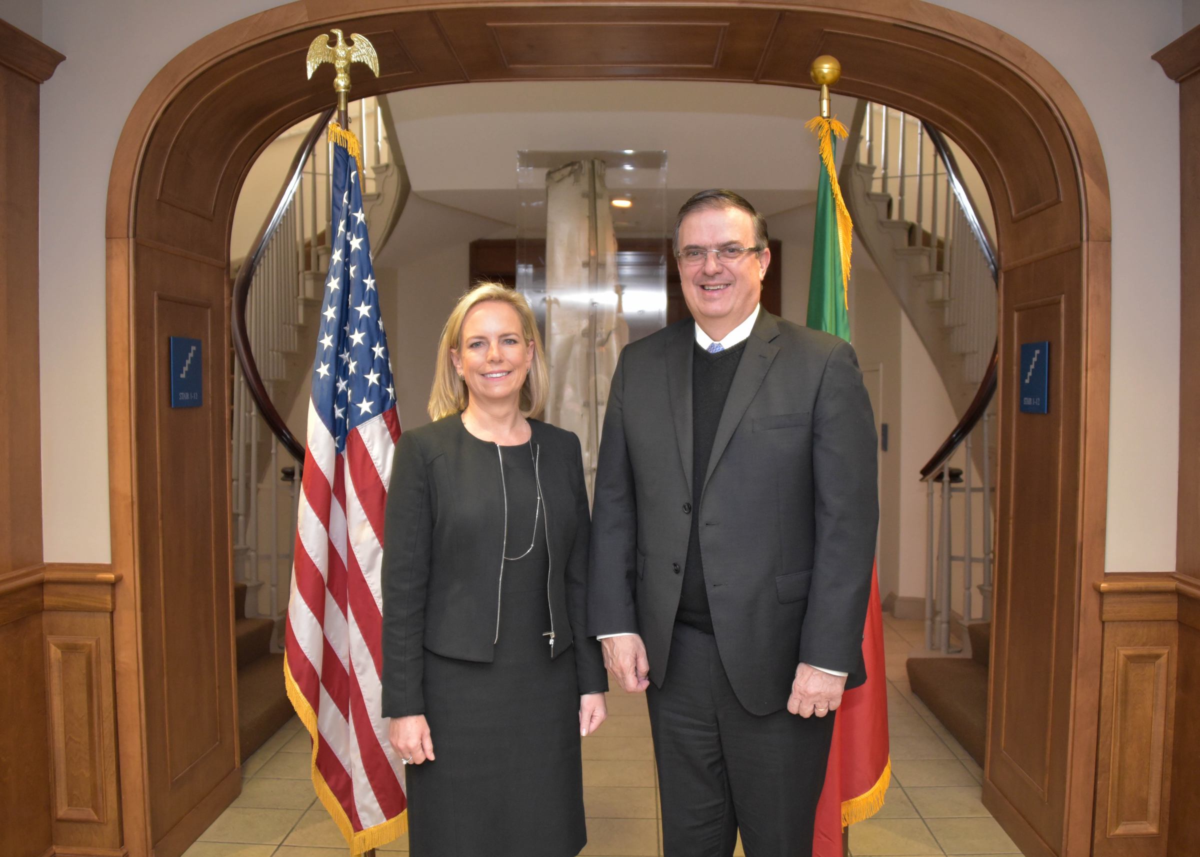 Secretary Kirstjen Nielsen and Mexican Foreign Secretary-Designate Marcelo Ebrard