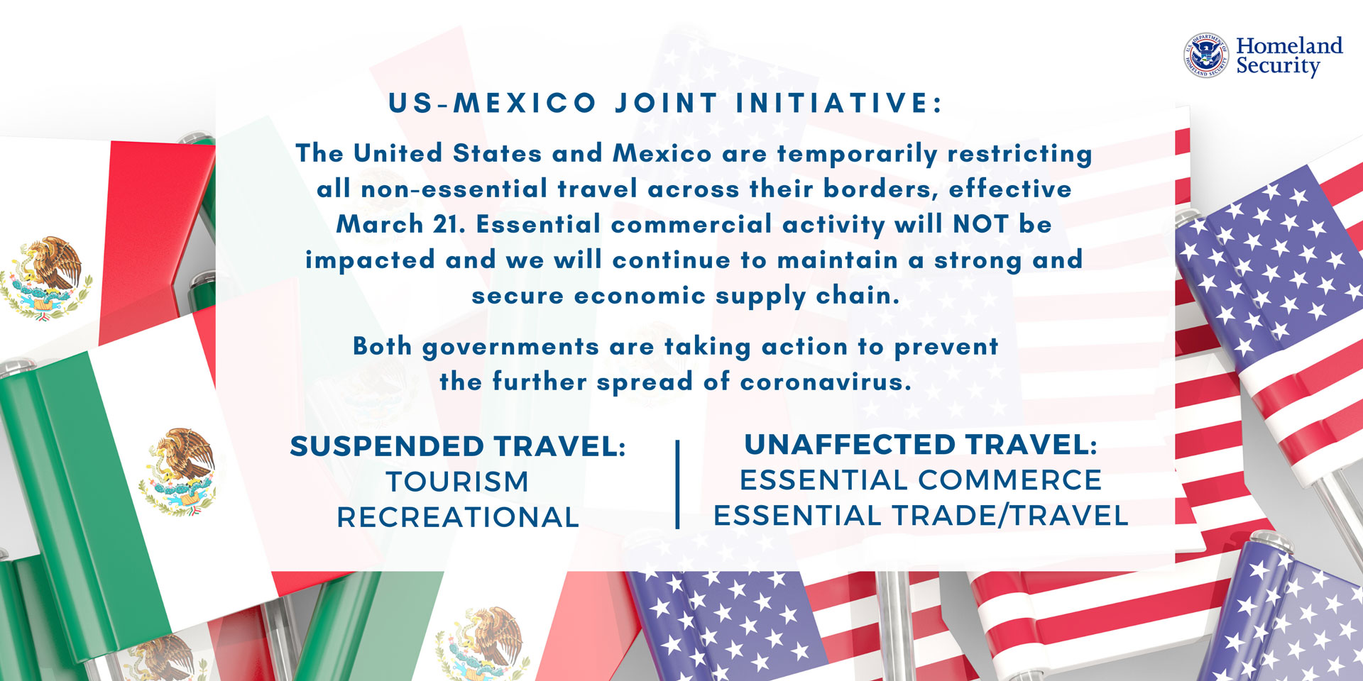 Fact Sheet Dhs Measures On The Border To Limit The Further Spread Of Coronavirus Homeland Security