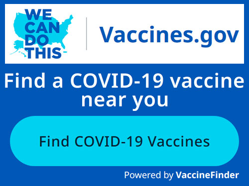 Find a COVID-19 vaccine near you, at Vaccines.gov.
