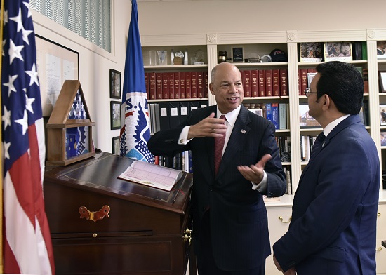 Secretary of Homeland Security Jeh Johnson met with Guatemalan President Jimmy Morales 