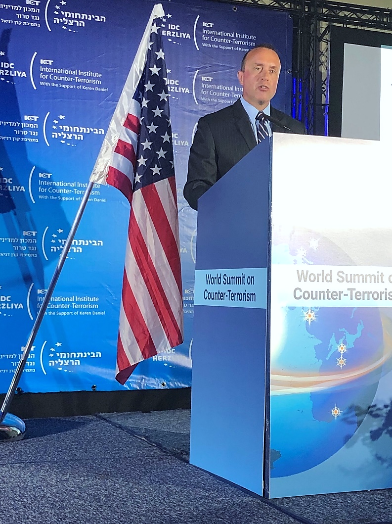 Under Secretary for Intelligence and Analysis (I&A) and Chief Intelligence Officer David J. Glawe traveled to Herzliya, Israel this week to provide keynote remarks at the International Institute for Counter-Terrorism's (ICT’s) 2019 World Summit on Counter-Terrorism.