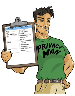 Privacy Man holding a clipboard