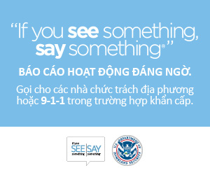 If You See Something, Say Something campaign materials translated into Vietnamese