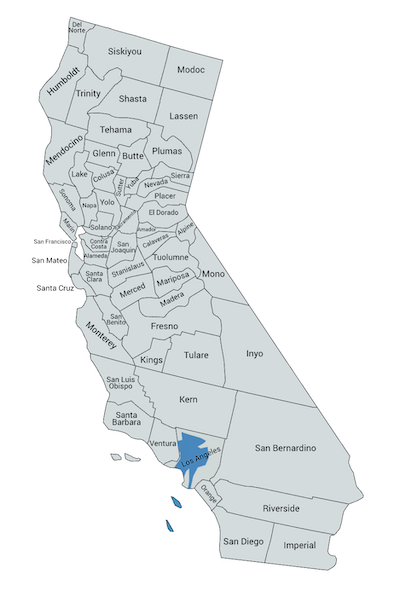 Map of California – Los Angeles (City)