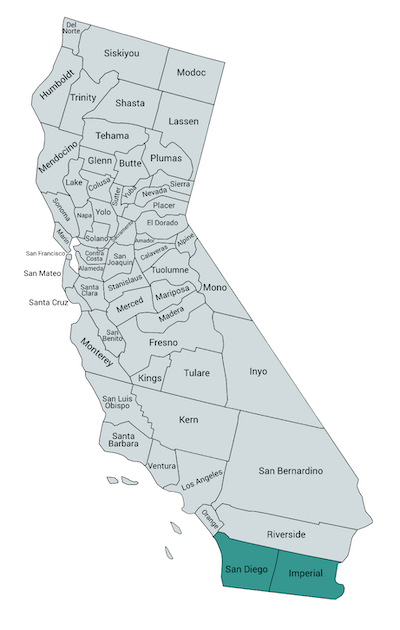 Map of California - Region-4-San Diego LECC