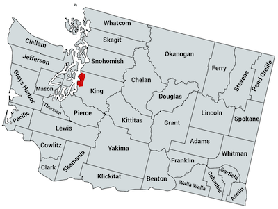 Map of Washington: Seattle
