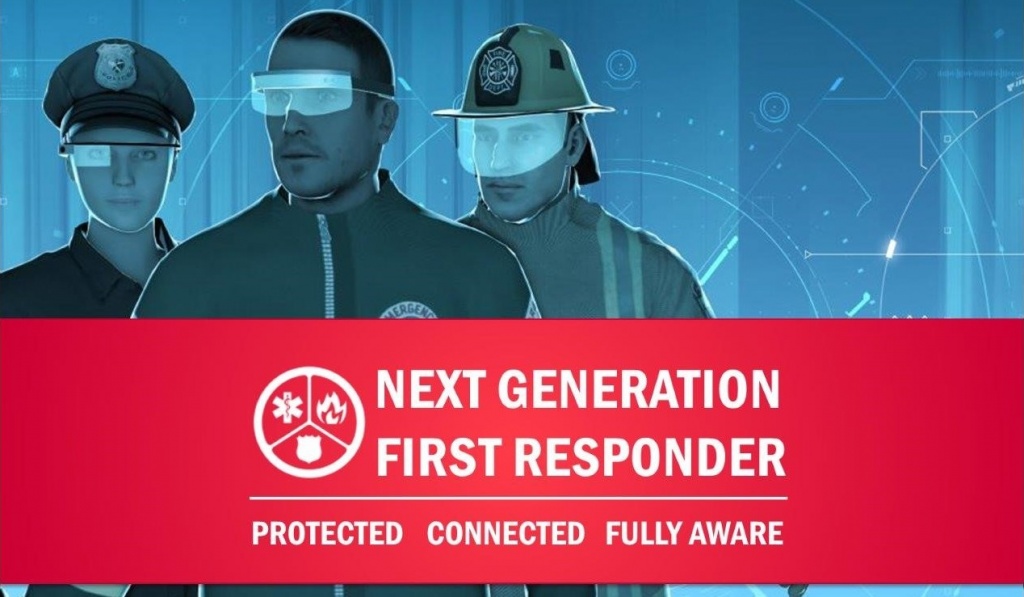 Banner for the Next Generation First Responder (NGFR) Apex Program - Protected, Connected, Fully Aware