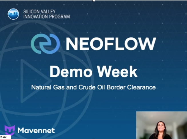 Mavennet logo. Neoflow logo. Neoflow Demo Week Natural Gas and Crude Oil Border Clearance
