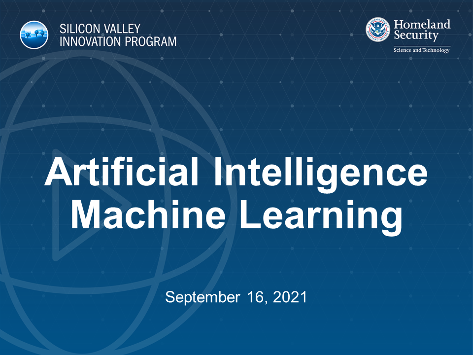 Artificial Intelligence Machine Learning September 16, 2021