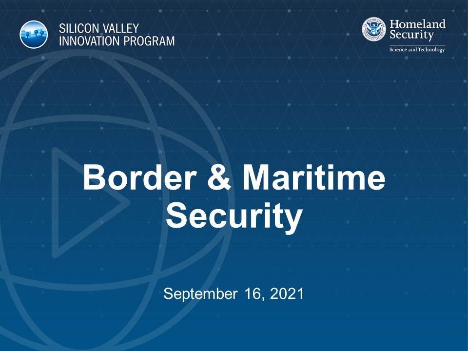 Border and Maritime Security September 16, 2021