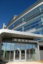 Close up photo of the NBACC facility.