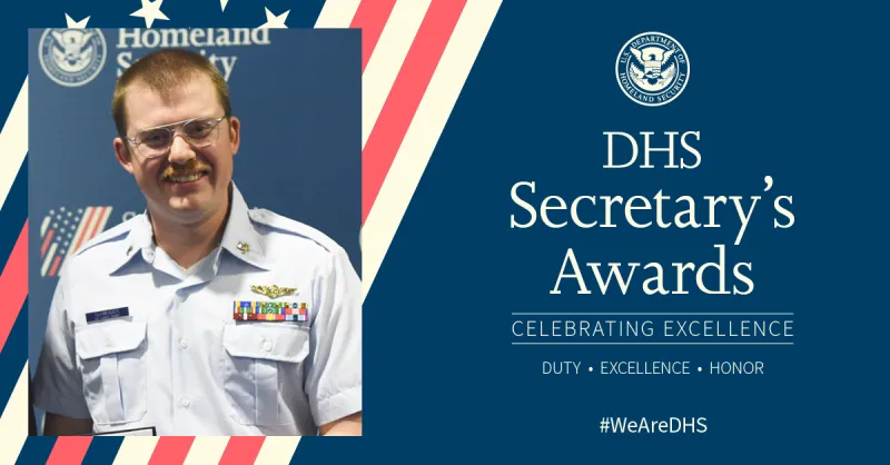 DHS Secretary's Award Banner for Schwader