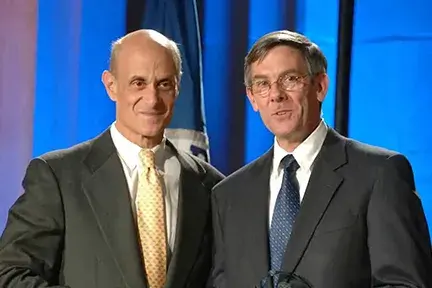 Former Secretary of Homeland Security Michael Chertoff and Bruce Davidson. 