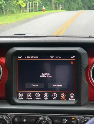 WUI Alert System in car