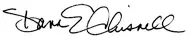 Handwritten signature from Dana Chisnell