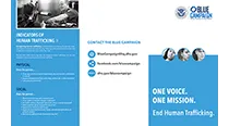 What is the Blue Campaign? Trifold Brochure