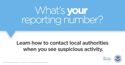 What's your reporting number? Learn how to contact local authorities when you see suspicious activity.