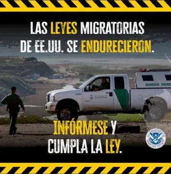 Las leyes migratorias de EE.UU. se endurecieron. Informese y cumpla la ley.