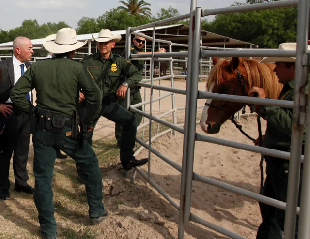 On April 7, 2016, Deputy Secretary Alejandro Mayorkas met with U.S. Customs and Border Protection’s Horse Patrol for an operational briefing of capabilities, technologies, and day-to-day work in the Rio Grande Valley.