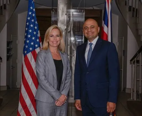 Secretary Nielsen with UK Home Secretary Javid