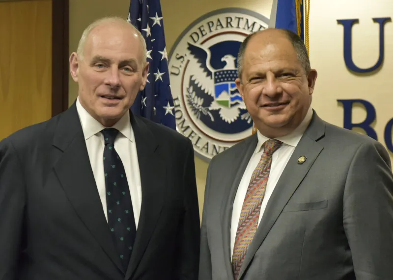 Secretary Kelly Met and President of Costa Rica Luis Guillermo Solis