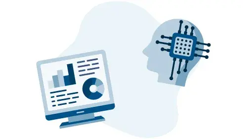 Data display and a computer chip with brain functionality